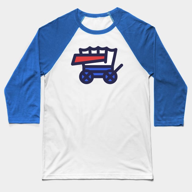 Buffalo Circle the Wagons Baseball T-Shirt by Carl Cordes